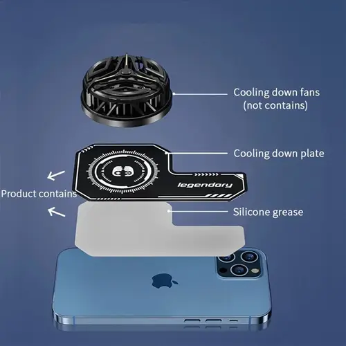 Cell Phone Cooler Plate Radiator Magnetic Radiating Sticker for Game Cooling Fans Heat Sink For IPhone/Samsung/Xiaomi - Image 4