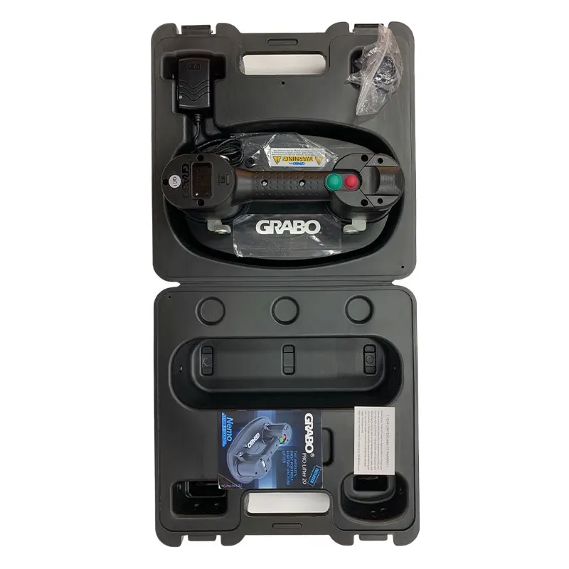 Grabo Pro-전기 타일 진공 흡입 컵, 콘크리트 슬래브 화강암 포장 재료 용, 자동 오프 펌프가 있는 타일링 설치 도구