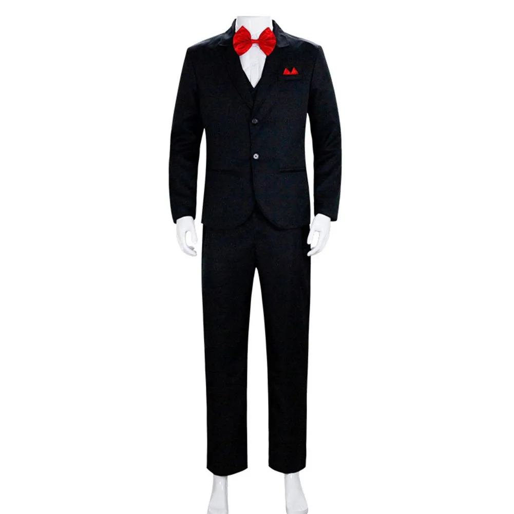 thumbnail image 4 of Disfraz de Saw Cos Jigsaw Killer para adultos, disfraz de Cosplay, uniforme de fantasía, máscara, traje de carnaval de Halloween, accesorios para hombres, juego de rol, 4 of 5