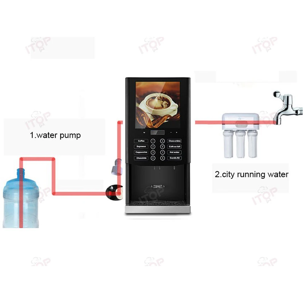 ITOP Instant Beverage Machine Commercial Hot Chocolate Dispenser for Hotel/ Office for Despensing White Coffee, Mochaccino etc