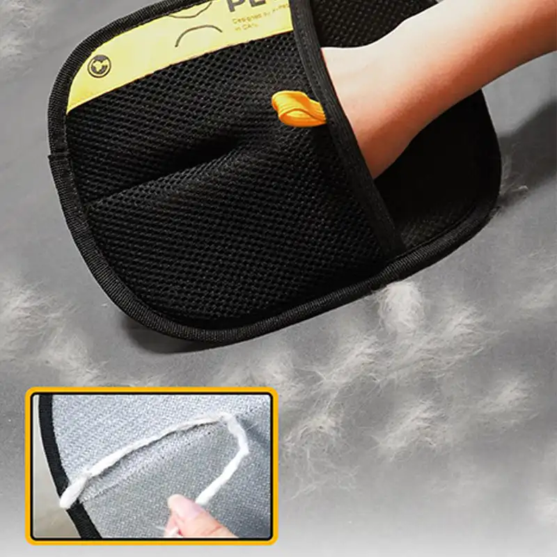 Double-Sided Grooming Gloves for Pets Multi-Purpose Thickened Pet Hair Wiping Gloves Soft De-Shedding Brush for Dogs Cats