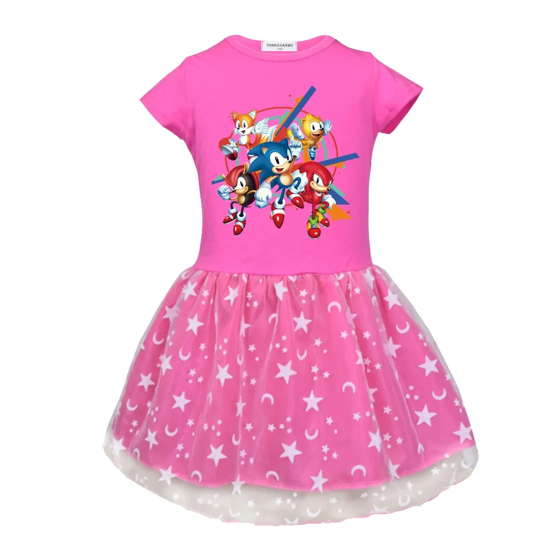 

Sonic Mesh Dress Children's Princess Dress Girls Mesh Dress Cute and Comfortable