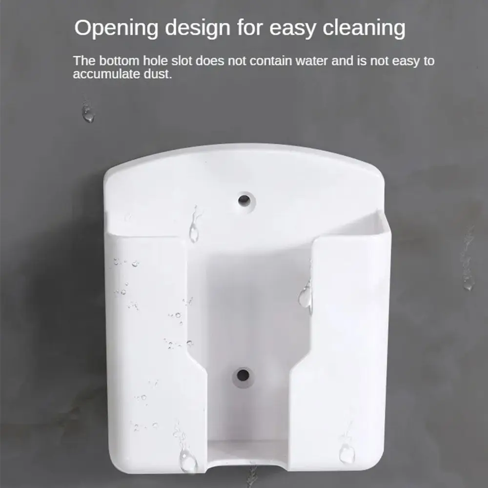 Durable Universal Remote Control Holder Adhesive No Punching Required Rack Shelf Wall Mounted Air Conditioning TV Storage Box 4