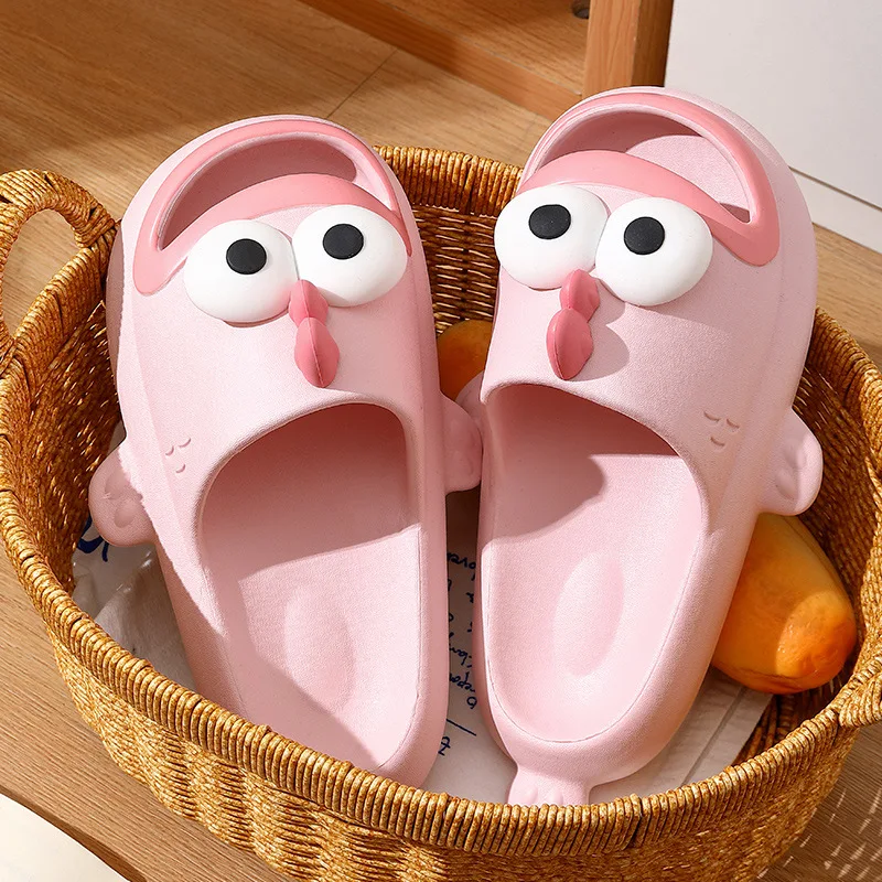 Funny Cartoon Slippers Women Men Summer Shoes Soft EVA Anti-slip