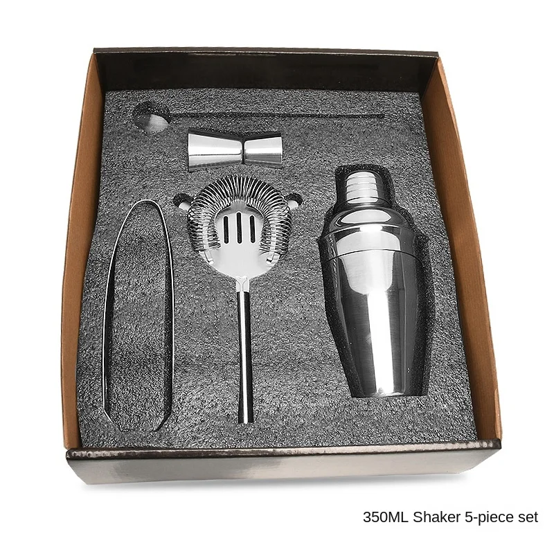 

350ml Shaker Set Five-Piece Family Cocktail Set Bartending Tool Xueke