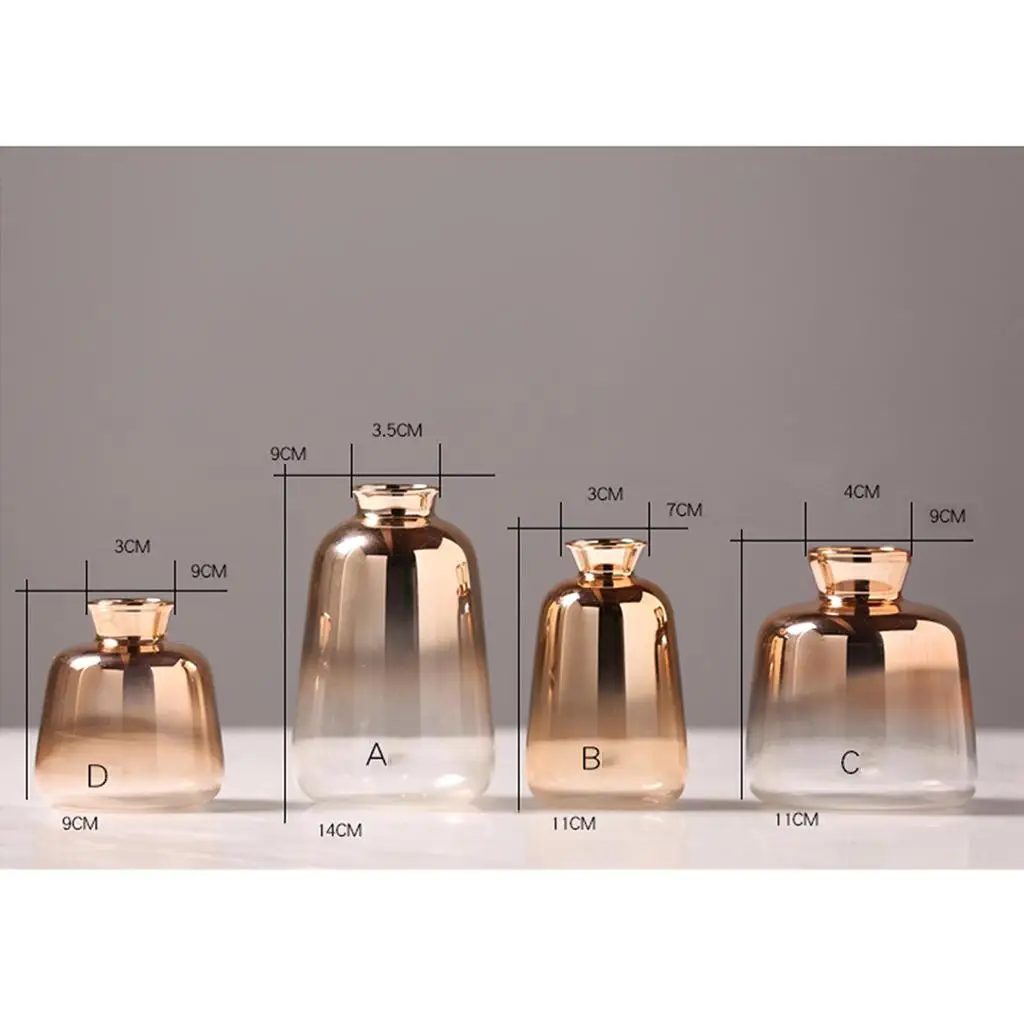 Flower Vase Living Room Dried Flowers Nordic Style Glass Transparent Planter Home Decor Accessories Flower Pot for Home Plants