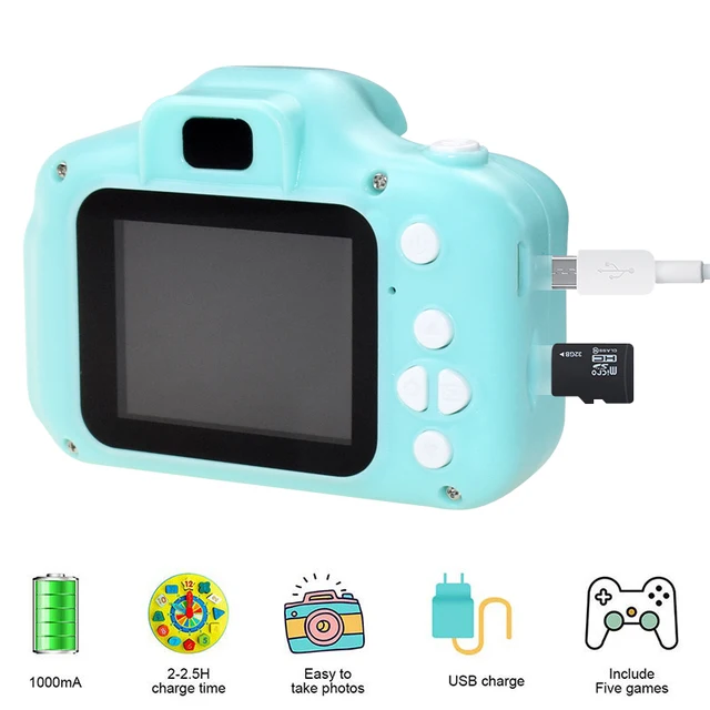 New Kids Digital 1080P HD Screen Video Camera Toys 8 Million Pixel Waterproof 2.0 Inch Color Display Children Baby Birthday Gift 3