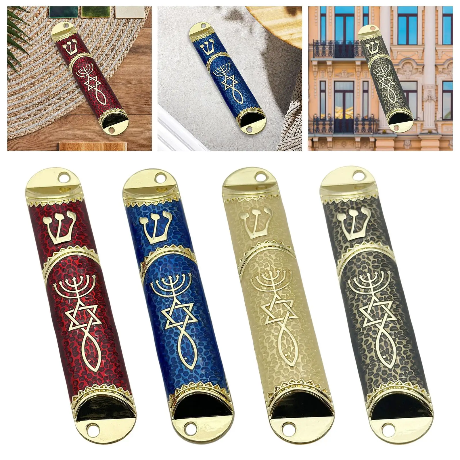 10.6cm Door Mezuzah Case Symbol of Prosperity Handcrafted Front Door Decoration for Welcoming and Protection Multipurpose
