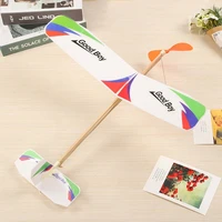 Rubber Band Powered Glider Flying Glider Planes Windup Flying Copter Handout Glider Model Kids 2