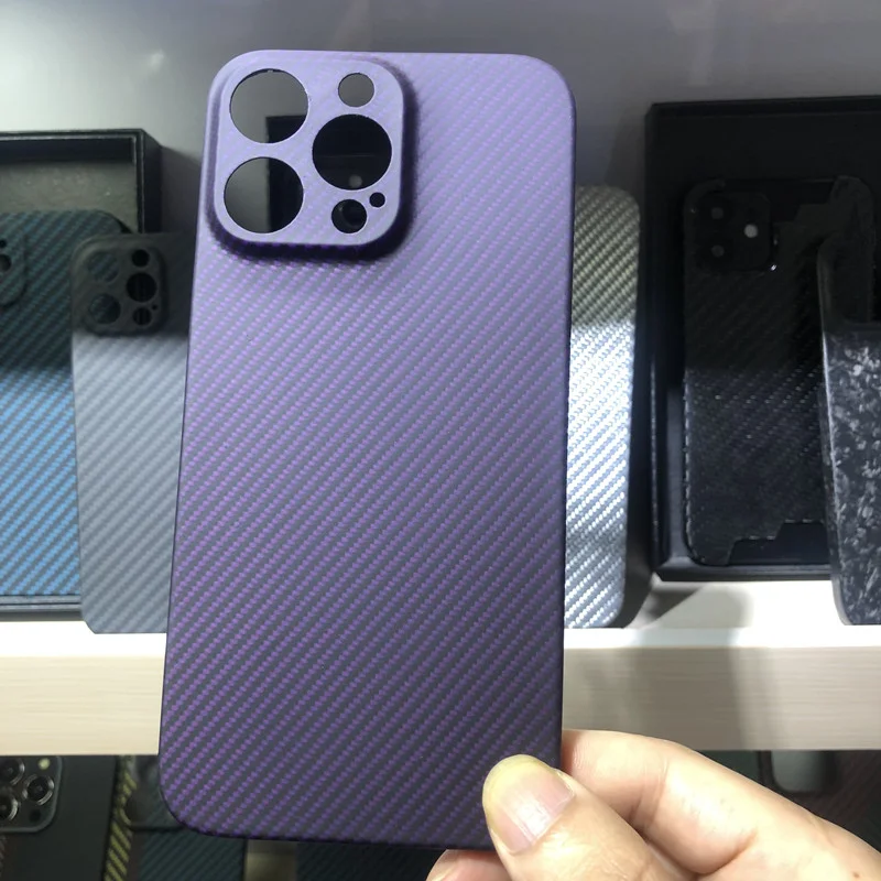 

Ultra-thin Carbon Fiber Case for IPhone 14Pro Max /14Pro Aramid Fiber Cover Shockproof Protective Shell Phone Accessories