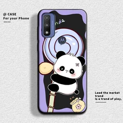 Adorable Cartoon Panda Silicone Back Cover - Cute & Shockproof Phone Case for Moto One Pro (HS-C0037)