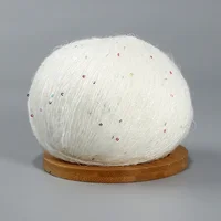 50g Lace  Mohair Yarn with Sequins  Crochet Knitting Yarn with Lurex Fashion Baby Soft Sweater Shawl Needlework Yarns with Loops 1
