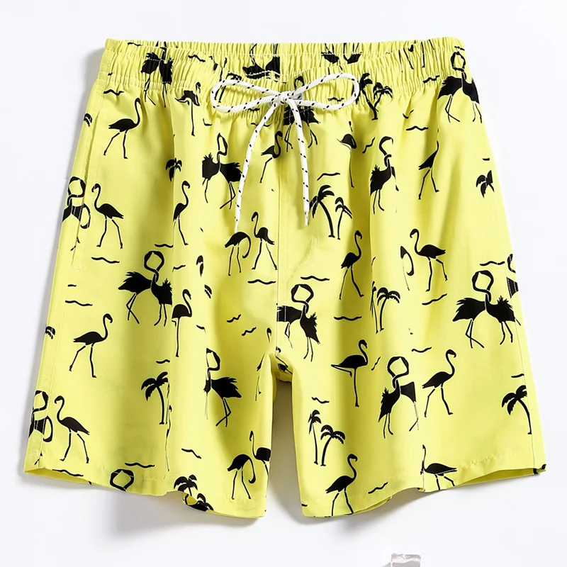 Colorful Hawaiian 3d Print Beach Shorts Men Summer Street Plants Flamingo Short Pants Surf Board Shorts Outdoor Swim Trunks 5