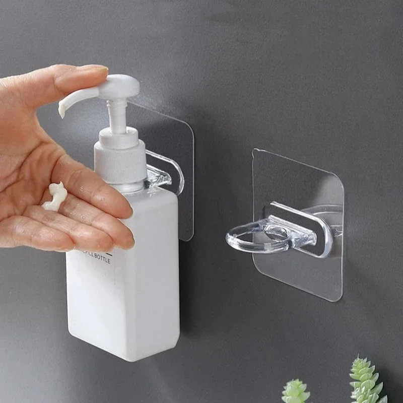 

Wall-Mounted Multifunctional Round Hooks Free Punching Seamless Paste Storage Rack Kitchen Bathroom Household Ring Hanger
