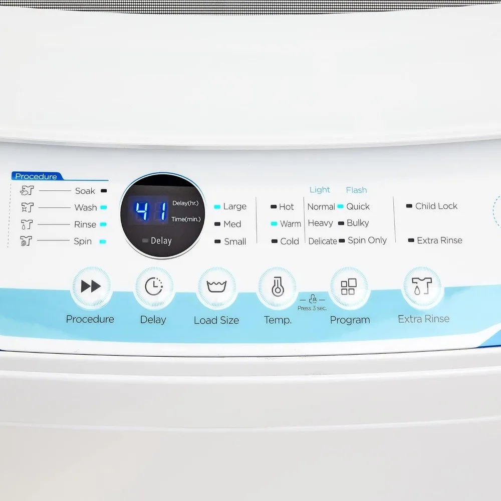 &rsquo; Washing Machine 2.0 Cu.ft LED Portable Washing Machine and Washer Lavadora Port&aacute;til Compact Laundry,