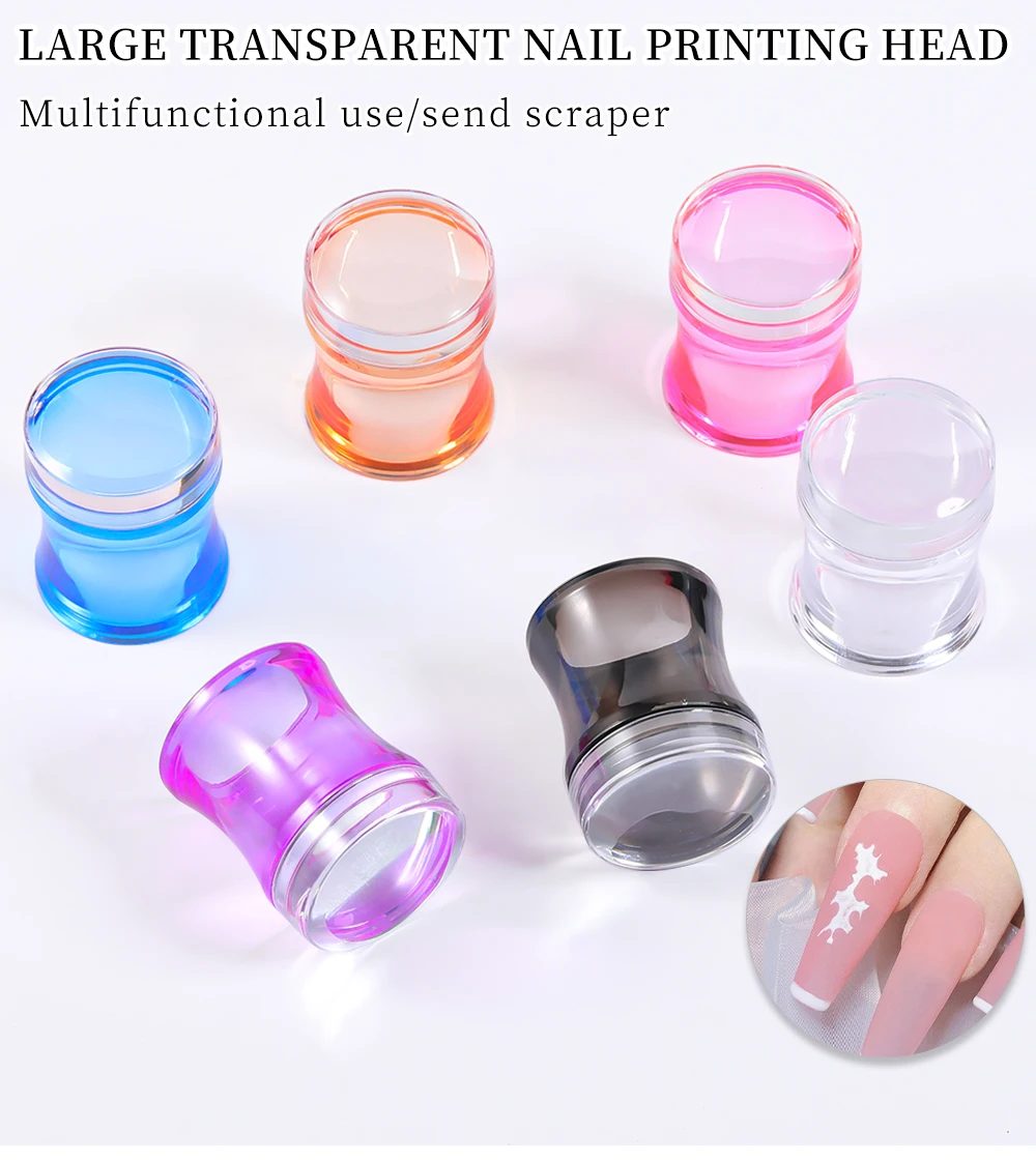 Description Picture 2 of itemColorful Nail Stamping Plates Silicone Nail Stamper Stamping Nail Art Accessories Diy All For Manicure Tools