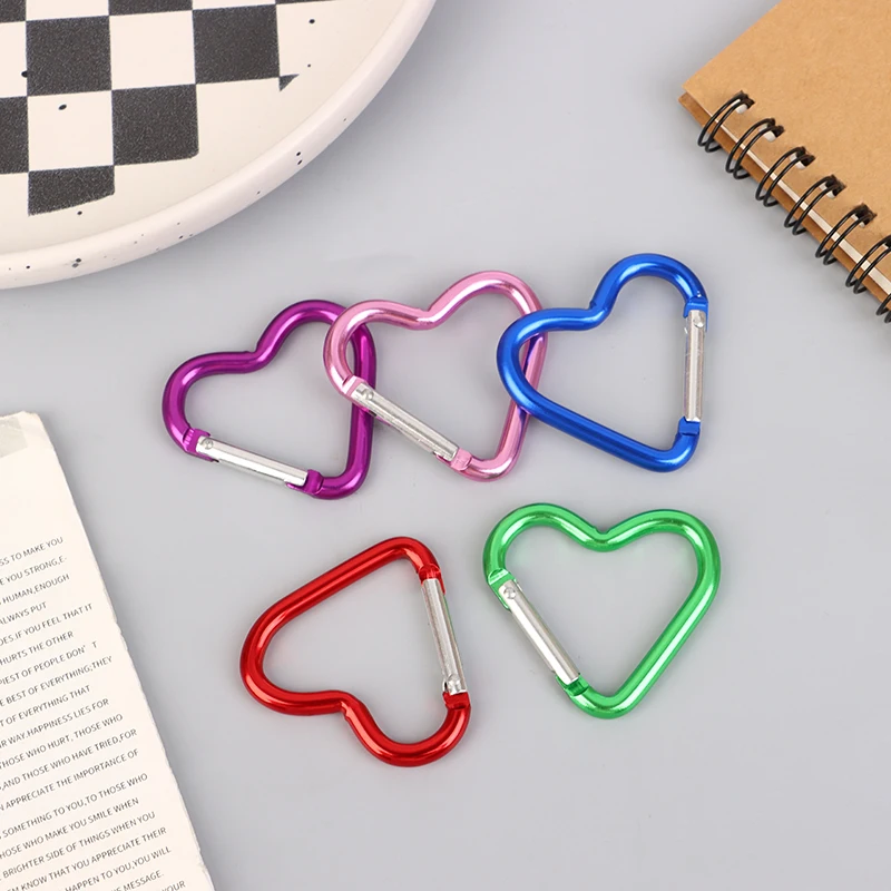 Herz fünfzackiger sternförmiger Aluminium-Karabiner Schlüsselanhänger Clip Outdoor Camping Schlüsselanhänger Haken Flasche hängende Schnalle – Detail 8
