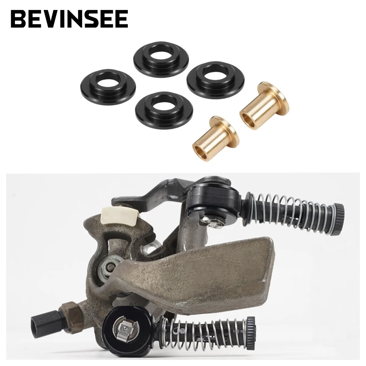 BEVINSEE Solid Shifter Cable Bushing Kit for MQ250 5 Speed Manual Gearbox for VW Golf Mk5 Mk4 Jetta MK4 Audi A3