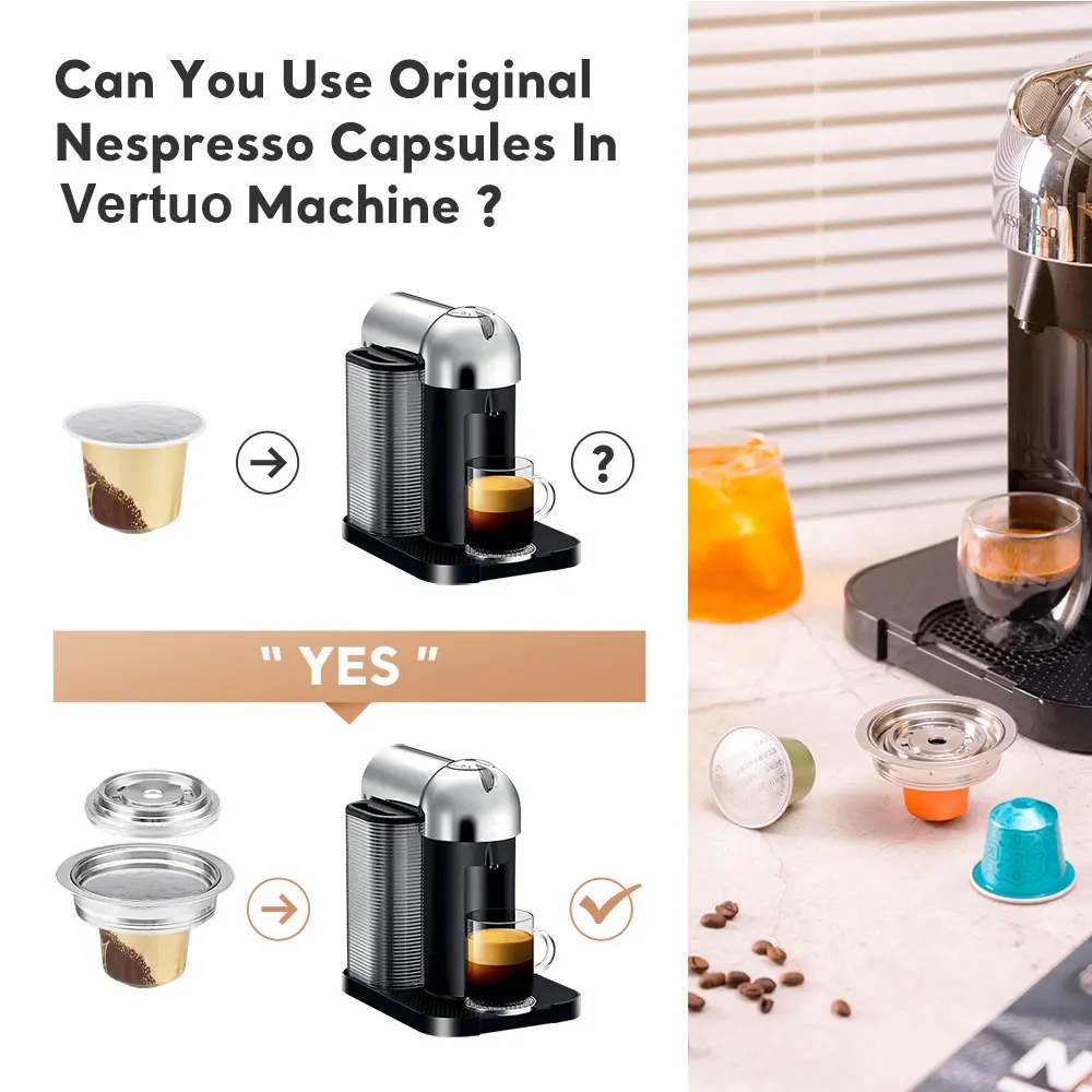 Nespresso Pod Converts to DeLonghi Vertuoline GCA1 Vertuo ENE135 Coffee Capsule Adapter Accessories