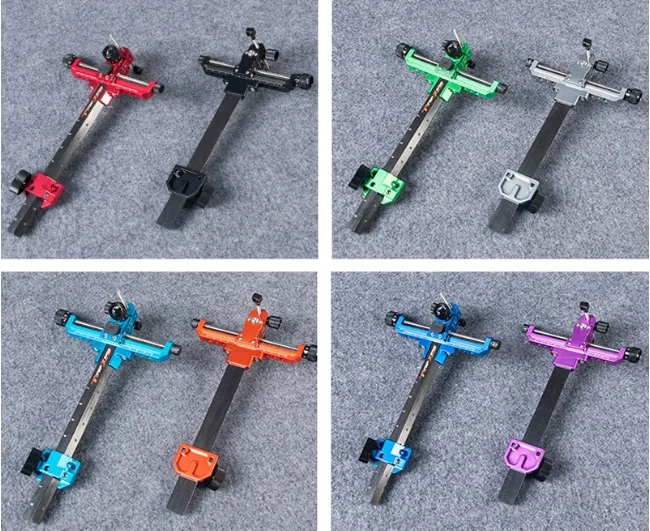 TR1003 Archery Recurve Bow Sight 9inches Carbon Bar 1 Pin Aluminum Alloy CNC Left/Right hand Hunting Bow Arrow Shooting Accessor archery bow sight