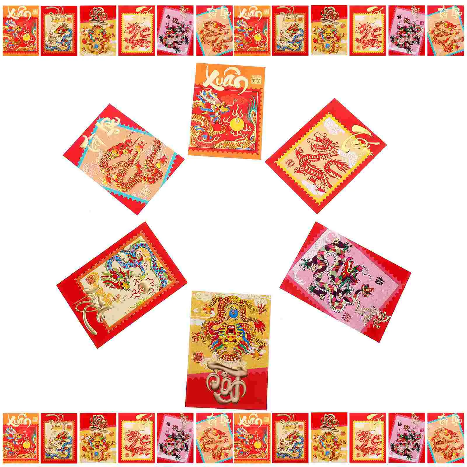 

Chinese New Year Lucky Red Envelopes HongBao The Year Of Dragon Luck Money Envelopes Chinese New Year Red Envelopes