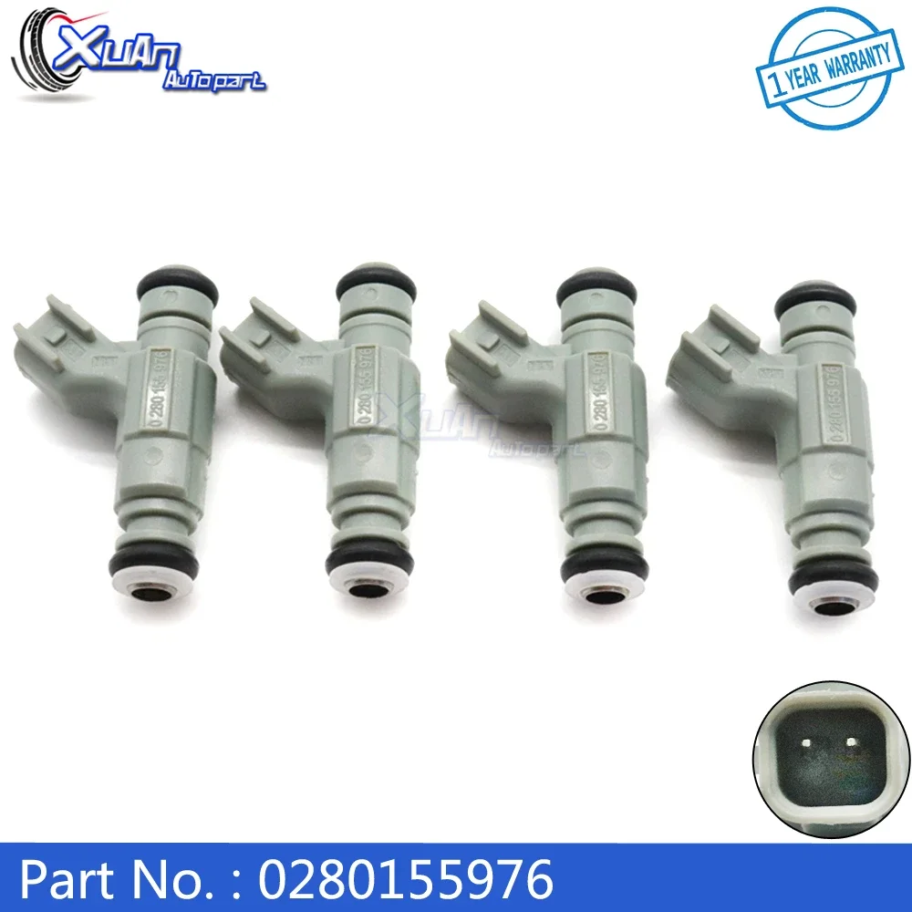 

XUAN 4 шт. Топливные форсунки 0280155976 для Chrysler Sebring PT Cruiser Voyager Dodge Stratus RV Neon 2.4L 2001-2004