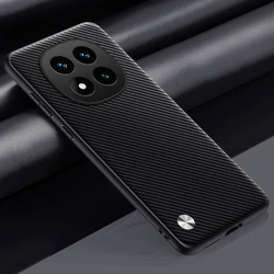 Premium PU Leather Phone Case - Full Protection Silicone Cover - Redmi Note 15 4G (Carbon Fiber Black)