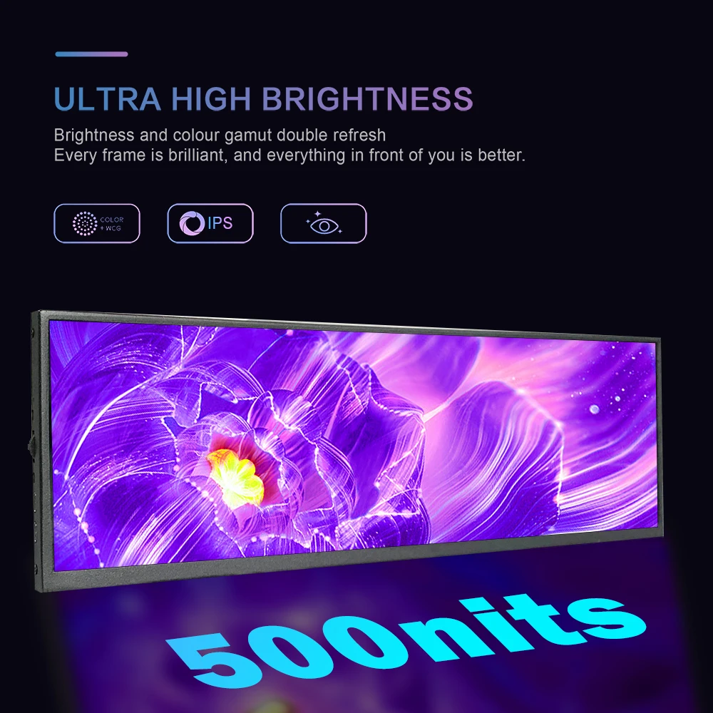 LESOWN ̵ Ʈġ  HDMI USB-C ,   Ʈ PC, 12.7 ġ Ʈ  Ʈ  ȭ, 120Hz