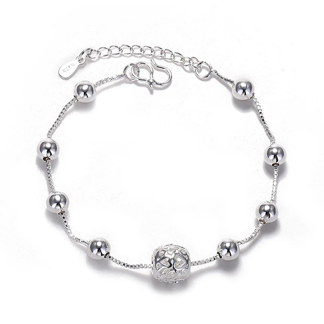 Double Ball Chain Bracelet Silver - Women's Jewellery | Saint + Sofia® UK