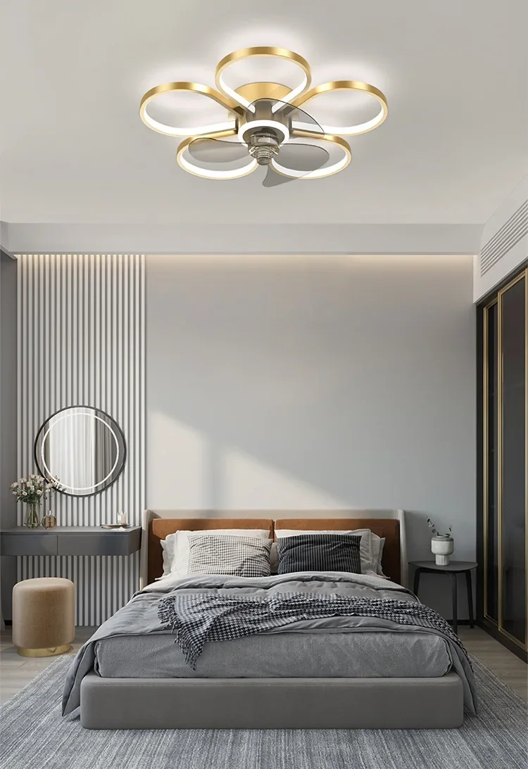 Description Picture 2 of itemModern minimalist bedroom fan light silent remote control electric fan light Nordic ceiling household new ceiling fan with light