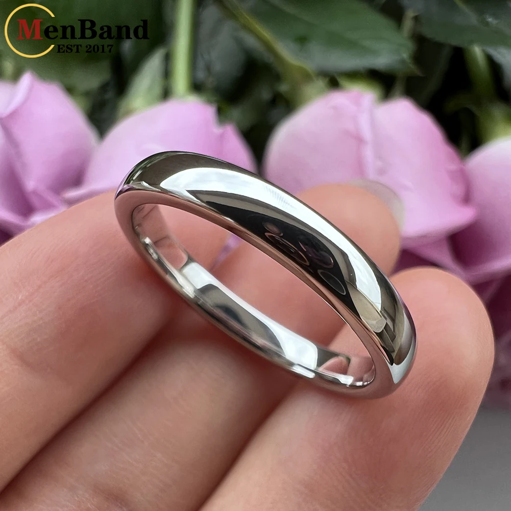 MenBand Fashion 4MM 6MM Gold Color Dome High Polished Men Women Tungsten Carbide Wedding Band Rings Comfort Fit Size 4-13