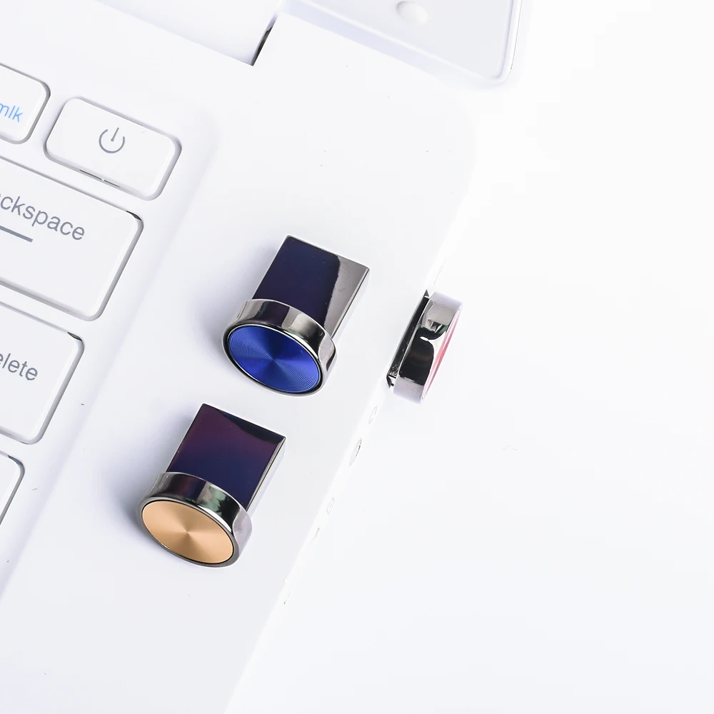 JASTER 미니 금속 단추 USB 플래시 드라이브, 64GB 블루 메모리 스틱, 32GB 패션 방수 펜 드라이브, 16GB 모바일 저장 디스크, 8GB