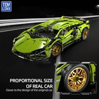 ToylinX Technical Building Blocks Racing Sport Car Speed Vehicle Model City Mechanical Super Bricks Puzzle Toys Adult Gift 5