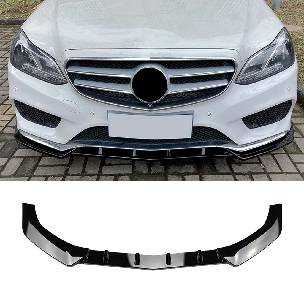 

Разветвитель спойлера на передний бампер для Mercedes-Benz E-Class W212 AMG Line 2013 2014 2015, глянцевые черные комплекты для тюнинга кузова