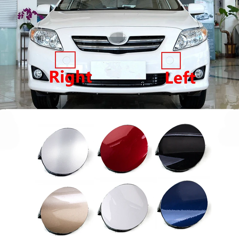 1 Pair Car Exterior Front Bumper Tow Hook Cover Trailer Cap For Toyota Corolla 2007 2008 2009