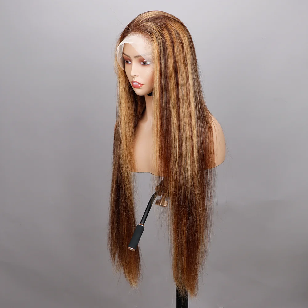 Highlight Wig Human Hair 13x4 Straight Lace Front Wigs Brazillian PrePlucked Cheap Ombre Hd Lace Front Human Hair Wigs For Women