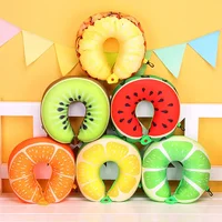 HazyBeauty U Shape Memory Foam Pillow Plane Fruits Watermelon Shape Traveling Airplane Pillow U-shape Neck Pillows 28x30cm 1