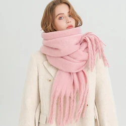 Luxurious Women's Cashmere Winter Scarf - Warm & Soft Pashmina Wrap with Tassel Details (WT77-3)