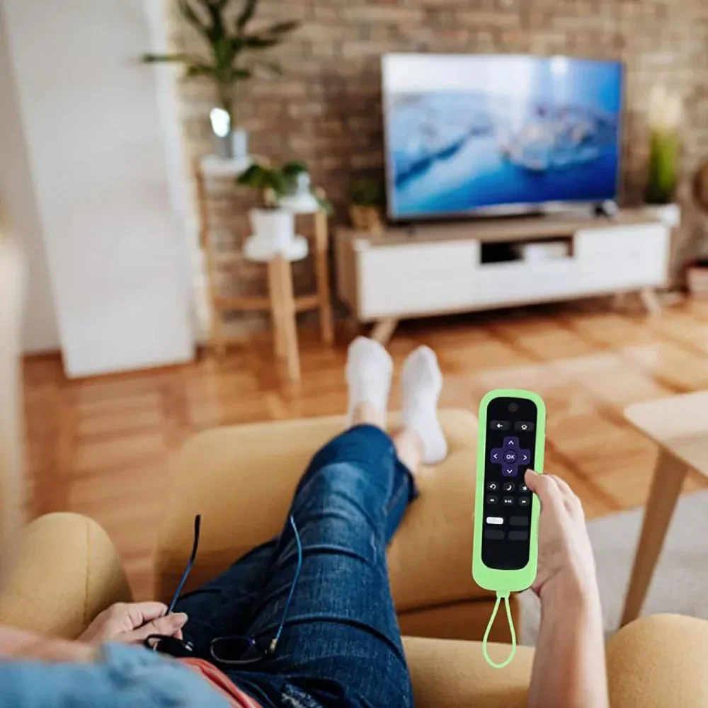 Glow Cat Ears Silicone Remote Control Cover Luminous Universal For TCL Hisense Roku TV Cute Glow In Dark Protective Case