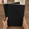 B5 Notebook,Sketchbook 140 Thickened Pages Black Cardboard Cover Blank Inner Pages For Quality Fine Art Painting And Doodle 1