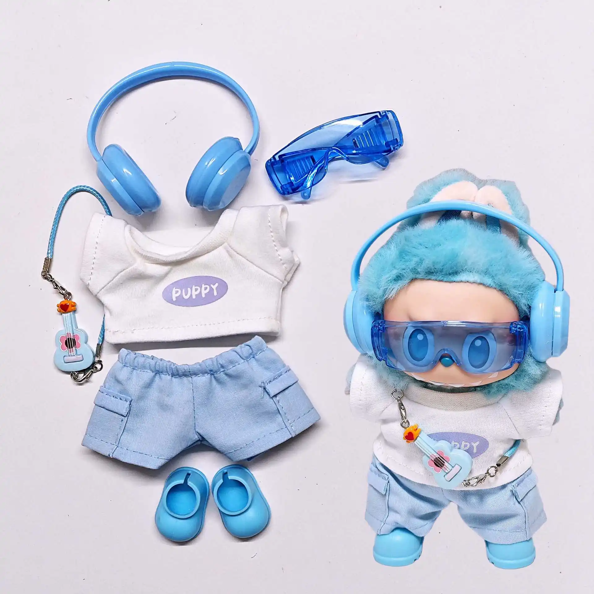 For Labubu Select High-quality Doll Clothing 15-17CM Casual Wear Set - 6-piece Set Labubu Universal Clothing