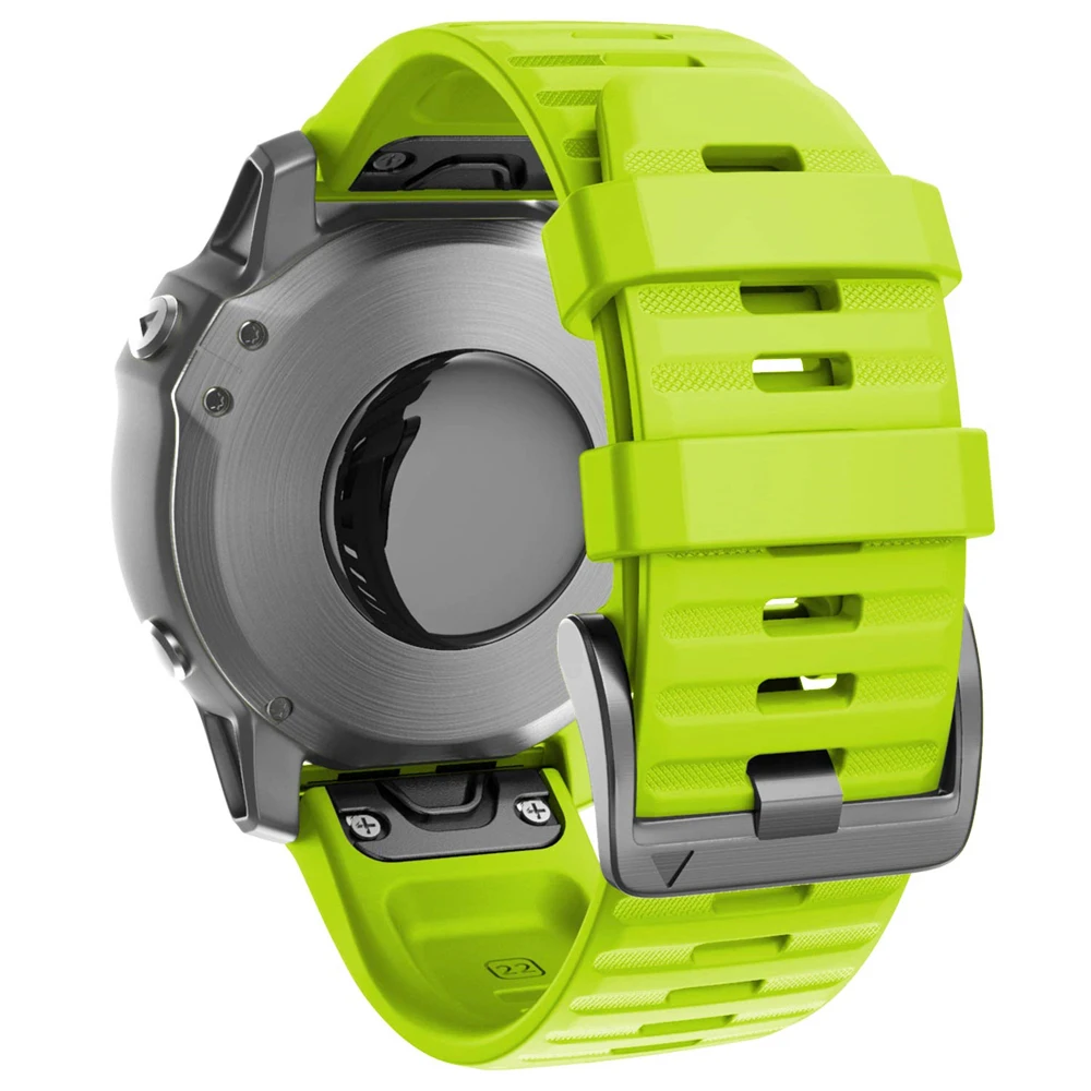 Premium Silicone QuickFit Watch Strap - 22mm/26mm, Compatible with Garmin Fenix & More
