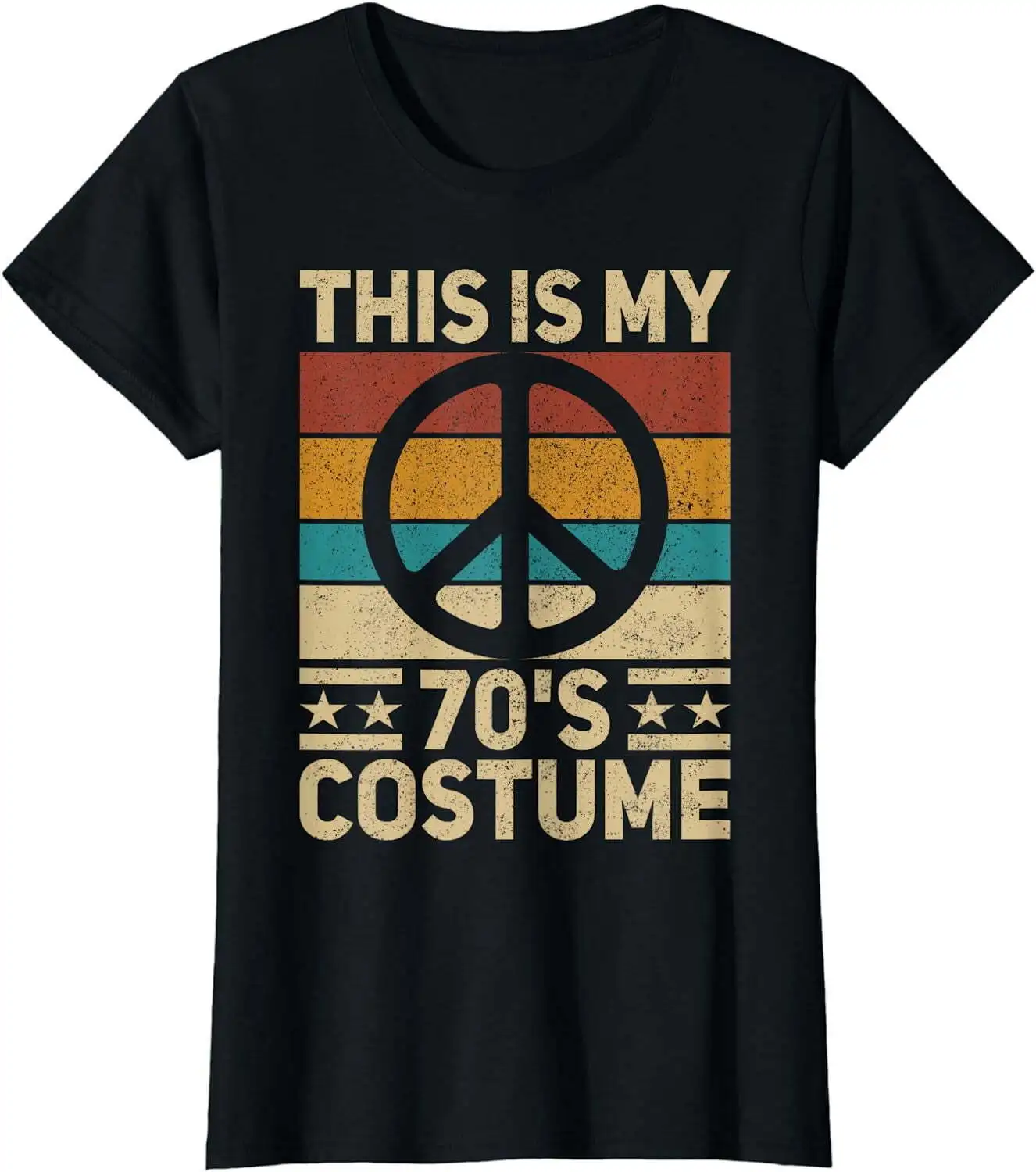 My 70 S Costume 70 Style Peace Hippie 70'S Disco 1970S Outfit T Shirt Maniche Lunghe O Corte