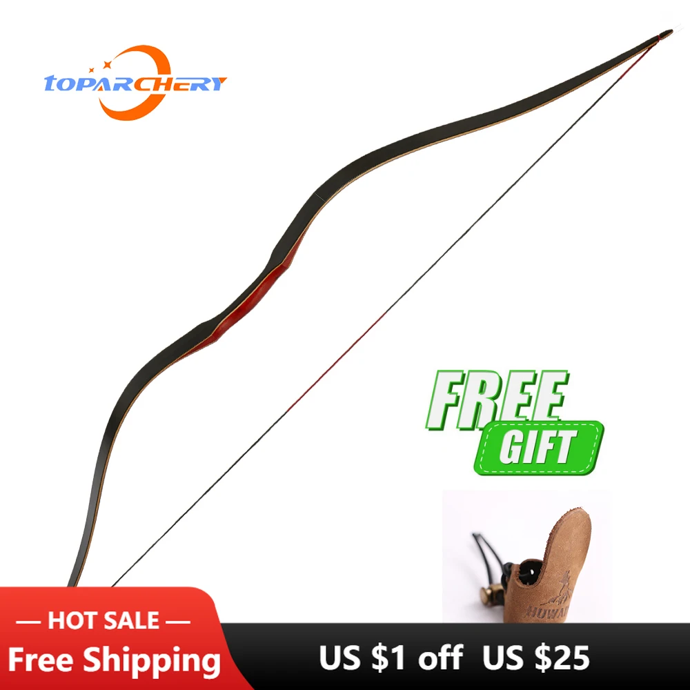 Arco Fatto A Mano 30-50 Libbre Arco Lungo Mongolo 54" Legno - Tradizionale Per Caccia E Pratica 30-50 Libbre Arco Caccia Legno Pero - Foto 2