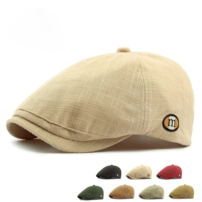 Beret Hat New Hats for Men and Women British Retro Fashion Casual Solid Color Adjustable beret hat,woolen beret