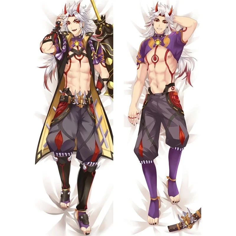 

Подушка для обнимания Genshin Impact Arataki шитто, подушка для подушки аниме Dakimakura Waifu, наволочка, постельное белье, Декор