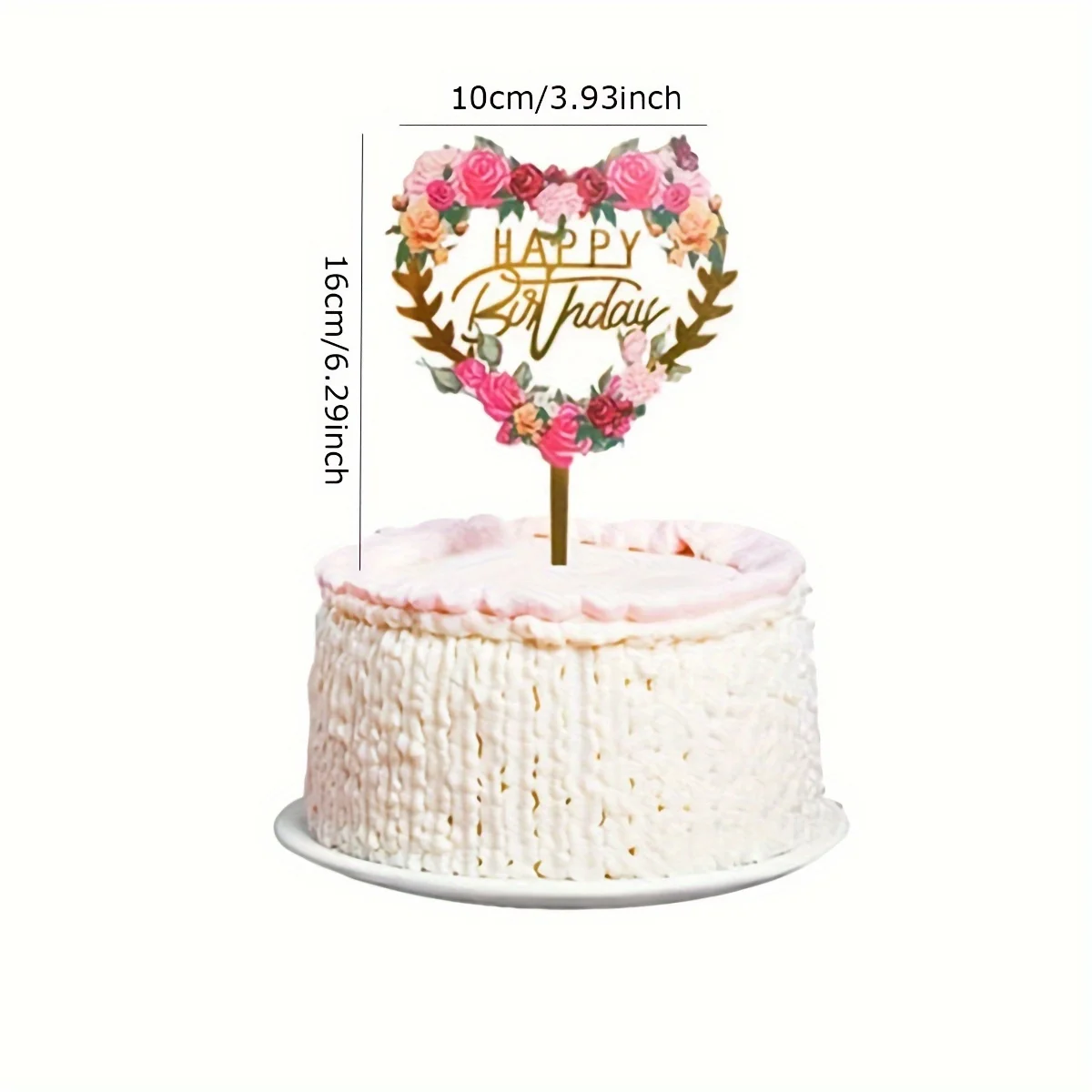 1pc-Happy Birthday Cake Decoration for Birthday Party