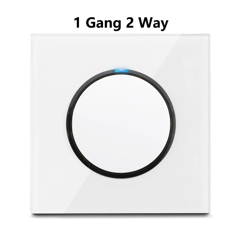 Rewnssin Light Switches and Sockets All Series Glass White Modern Style Random Click Push Button ON OFF EU Outlet Cat5e Socket double light switch Wall Switches