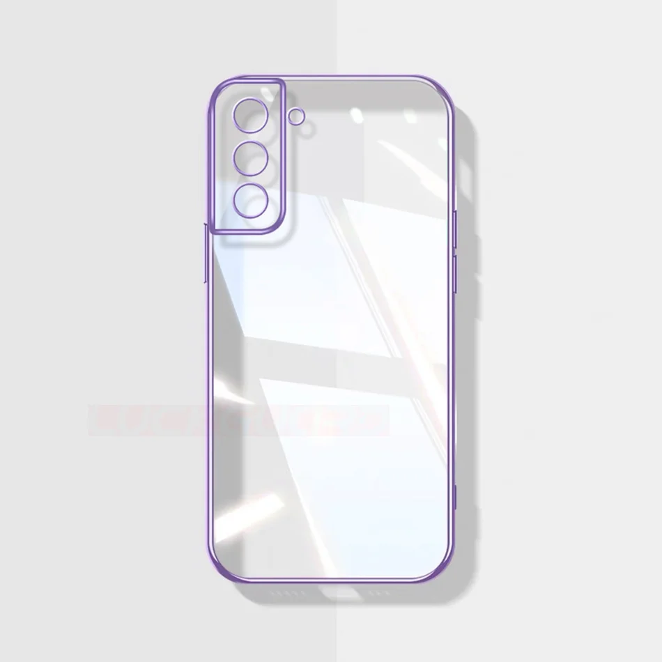 Clear Luxury Plating Bumper Shockproof TPU Phone Case
