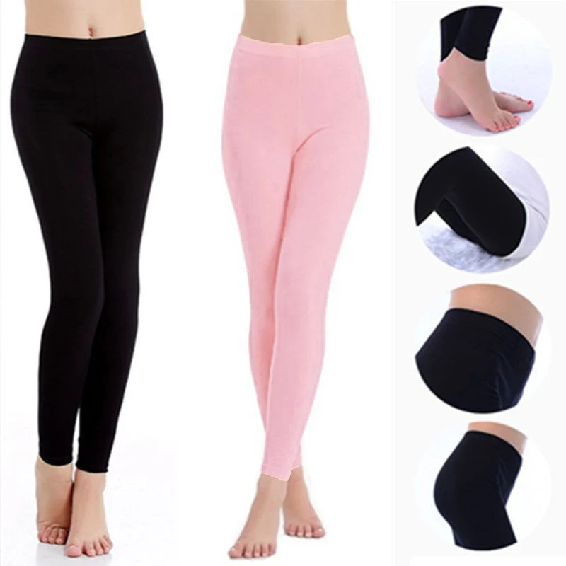 Women Solid Underwear Thermal Leggings Female Comfortable High Waist Home Trousers Lady Classic Daily Slim Fit Pants